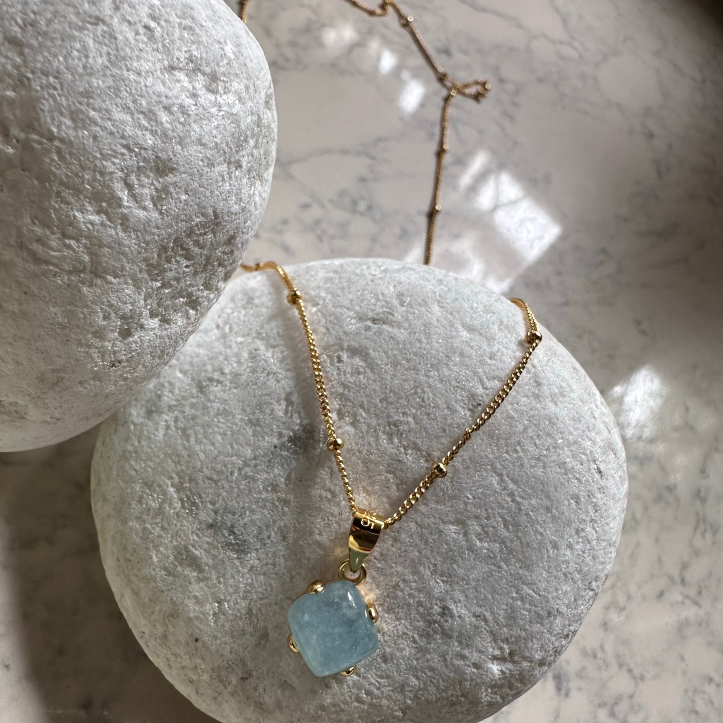 Maia Natural Aquamarine Necklace