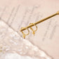 Dangling Pyramid Hoop Earrings