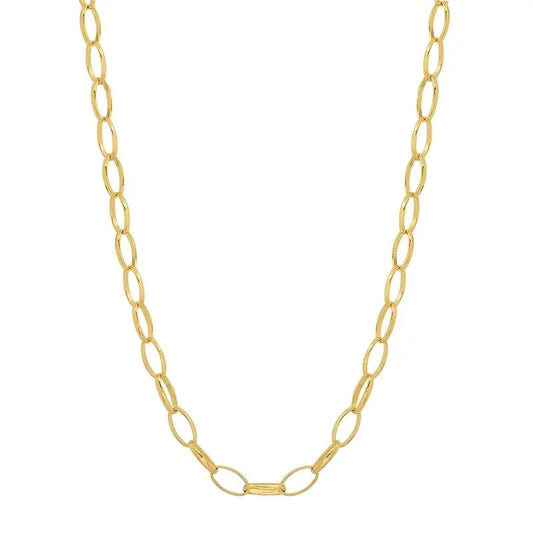 Oval Rolo Link Necklace